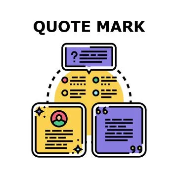 Quote mark concept vector illustrating testimonial and feedback Stock Illustration