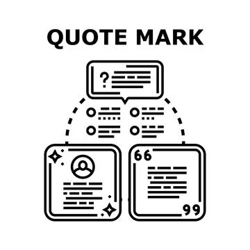 Quote mark concept vector illustrating testimonial and feedback Stock Illustration