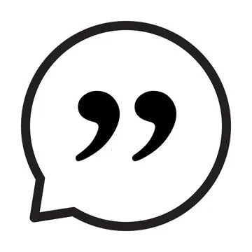 Quote mark icon vector speech bubble sign for graphic design, logo, web site, Stock Illustration