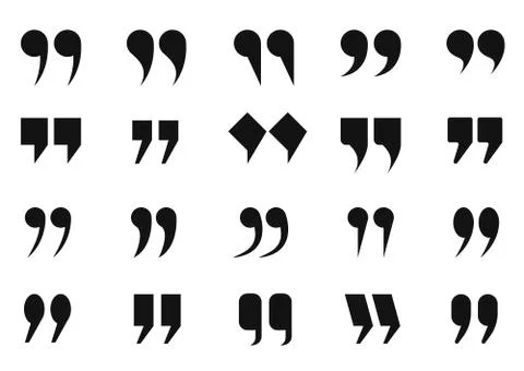 Quote mark icons Stock Illustration