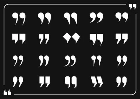 Quote mark icons Stock Illustration