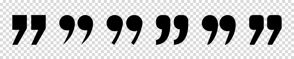 Quote mark set. Quotation signs Stock Illustration