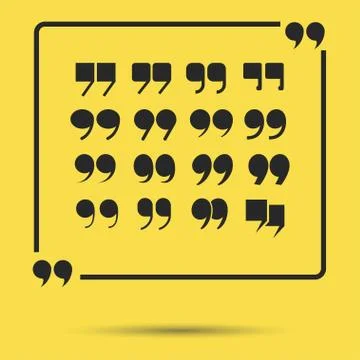 Quote marks set Stock Illustration