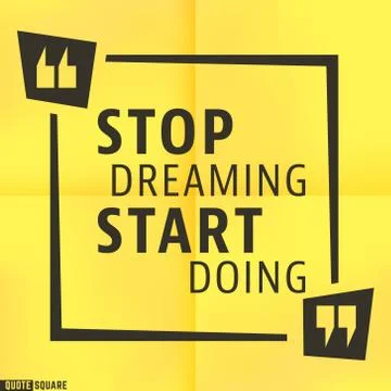 Quote motivational square template Stock Illustration