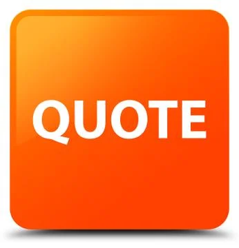 Quote orange square button Stock Illustration