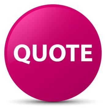Quote pink round button 스톡 일러스트