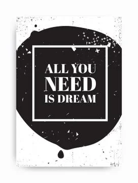 Quote poster design Stock Illustration