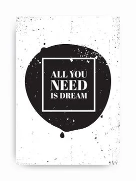 Quote poster design Stock Illustration