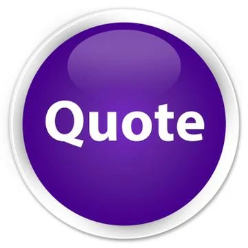 Quote premium purple round button Stock Illustration