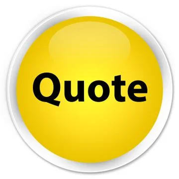 Quote premium yellow round button 스톡 일러스트