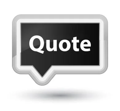 Quote prime black banner button Stock Illustration