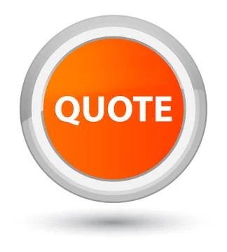 Quote prime orange round button Stock Illustration