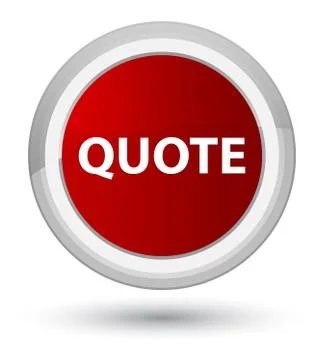 Quote prime red round button 스톡 일러스트