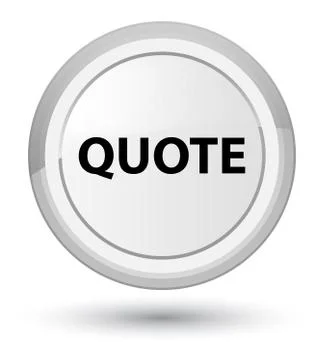 Quote prime white round button Illustrazione stock