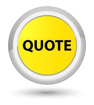 Quote prime yellow round button Stock Illustration