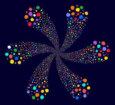 Quote Rotation Abstract Flower Stock Illustration