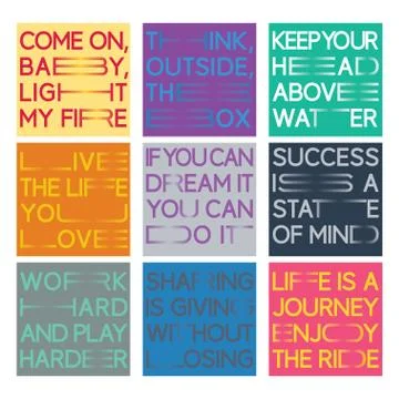 Quote set Stock Illustration