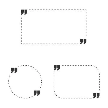 Quote set on isolated white background, vector Stock Illustration