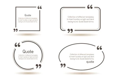 Quote shadow white background Stock Illustration