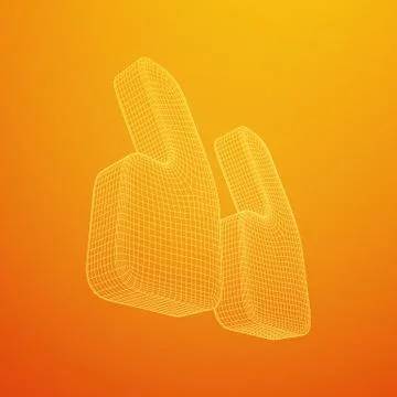 Quote sign abstract mesh Stock Illustration