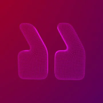 Quote sign abstract mesh 스톡 일러스트