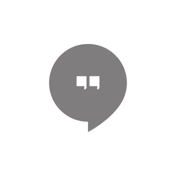 The Quote sign icon. Quotation Mark Speech Bubble symbol icon. Web Icon. Premium Stock Illustration
