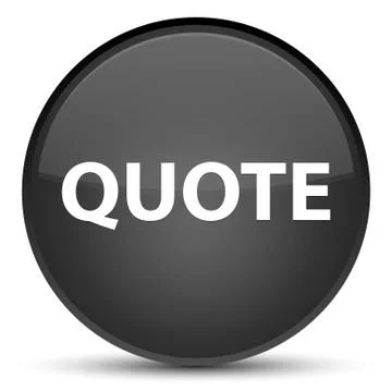 Quote special black round button Stock Illustration