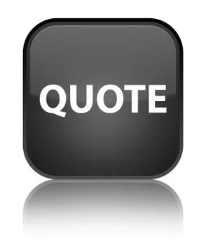 Quote special black square button 스톡 일러스트
