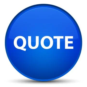 Quote special blue round button Illustrazione stock