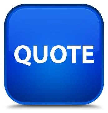 Quote special blue square button Stock Illustration