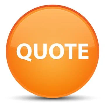 Quote special orange round button 스톡 일러스트