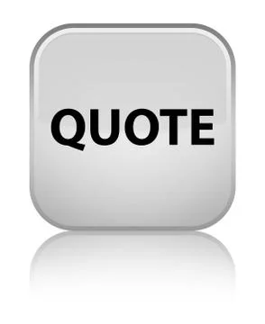 Quote special white square button Stock Illustration