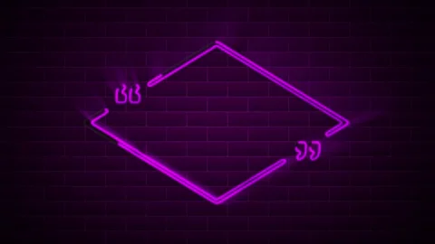 Quote speech bubble abstract laser neon frame motion background. Video animation Видео 151590339