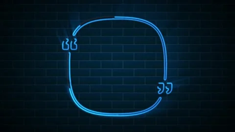 Quote speech bubble abstract laser neon frame motion background. Video animation Stock Footage 151590369