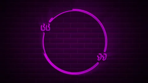 Quote speech bubble abstract laser neon frame motion background. Video animation Stockbeeldmateriaal 151590381