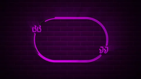 Quote speech bubble abstract laser neon frame motion background. Video animation Stockbeeldmateriaal 151590404