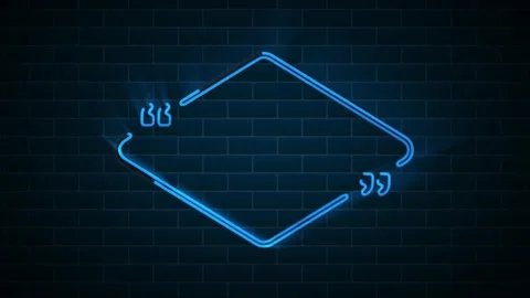 Quote speech bubble abstract laser neon frame motion background. Video animation Видео 151590438