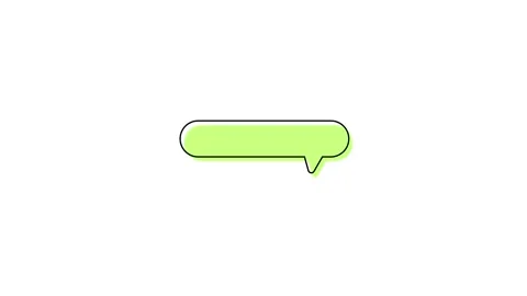 Quote speech bubble. Message frame animation on a white background Stock Footage 308243783