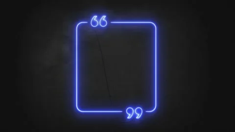 Quote speech bubble neon frame motion background Stock Footage 233656827