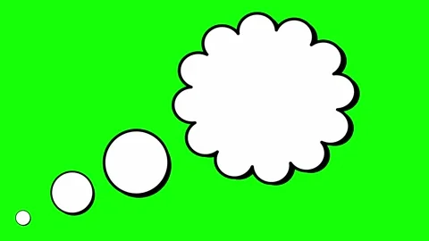 Quote speech bubble or speech balloon pop up animation chroma key background Stock Footage 286332733