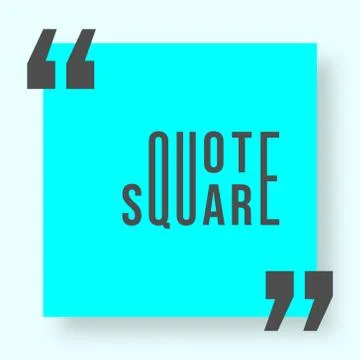 Quote square with shadow template Stock Illustration