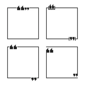 Quote square template Stock Illustration