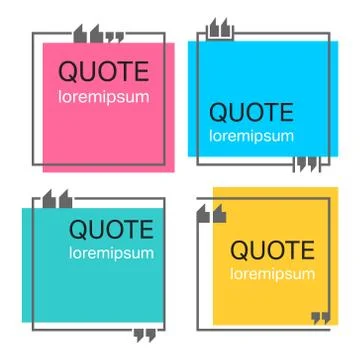 Quote square template Stock Illustration