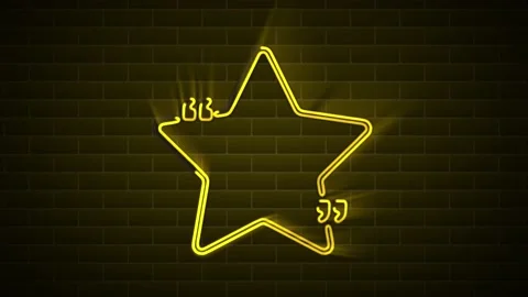 Quote Star speech bubble abstract laser neon frame motion background. Video Stock Footage 151590534