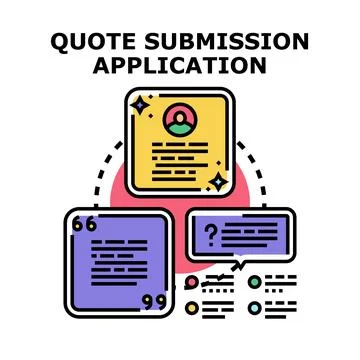 Quote submission application process for online service Stock Illustration