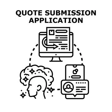 Quote submission application process vector concept Stock Illustration