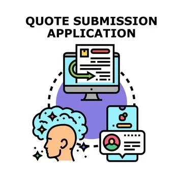 Quote submission application process vector concept Stock Illustration