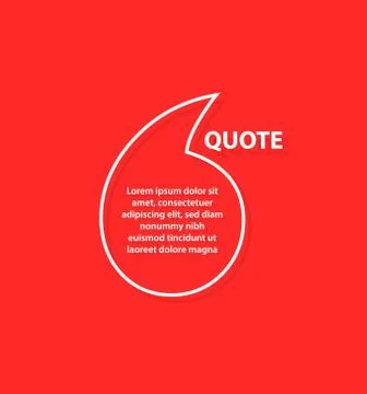 Quote template in comma icon with trendy style. for quote, note, message and  Stock Illustration