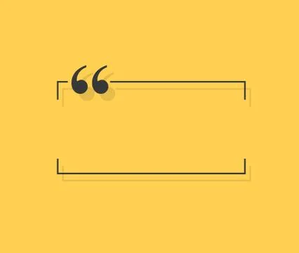 Quote template with free copy space. For Note, message, quote and comment. Ve Stock Illustration
