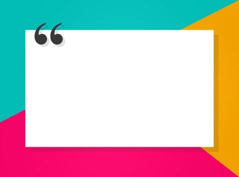 Quote template with free copy space. For Note, message, quote and comment. Ve Stock Illustration